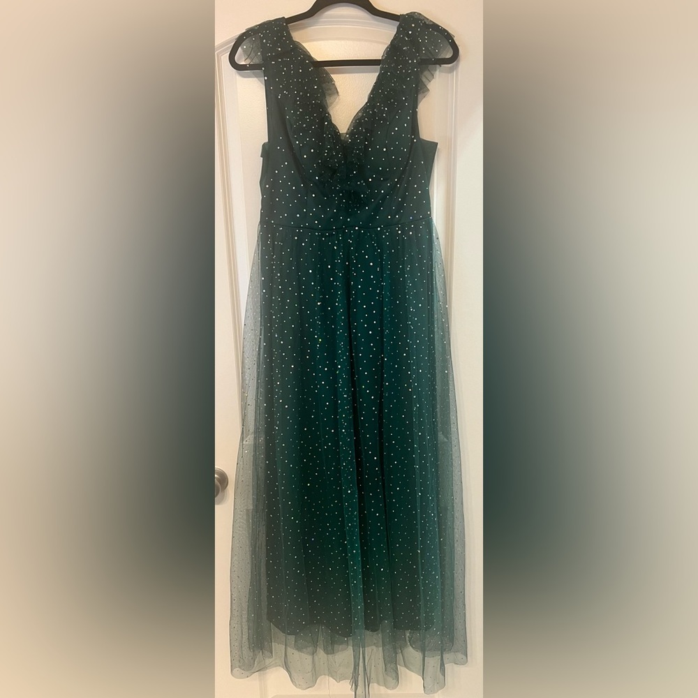 Hunter green semi-formal dress